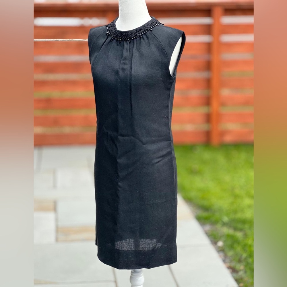 VINTAGE late 1960's KAY WINDSOR Black Dress (measurements posted below)